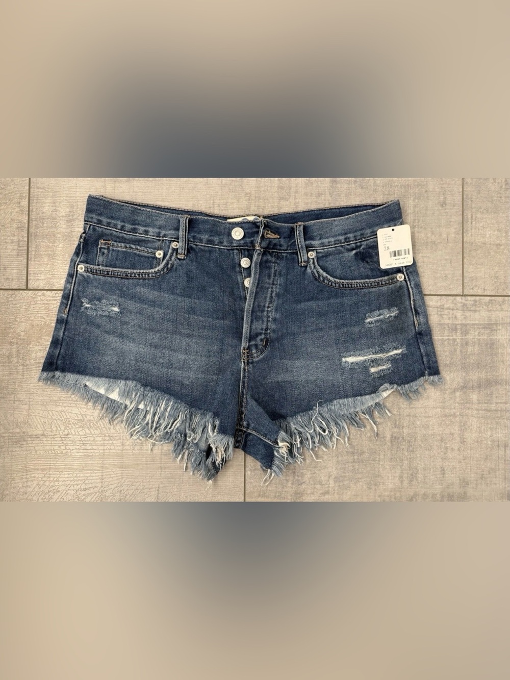 NWT Woman’s Free People Loving Good Vibrations Denim Shorts Size 28